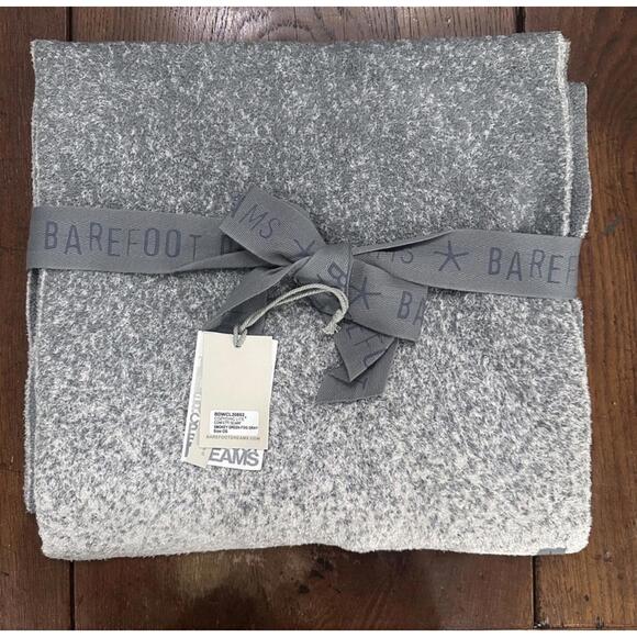 Barefoot Dreams CozyChic Lite Confetti Scarf Smokey Green-Fog Gray - Picture 5 of 5